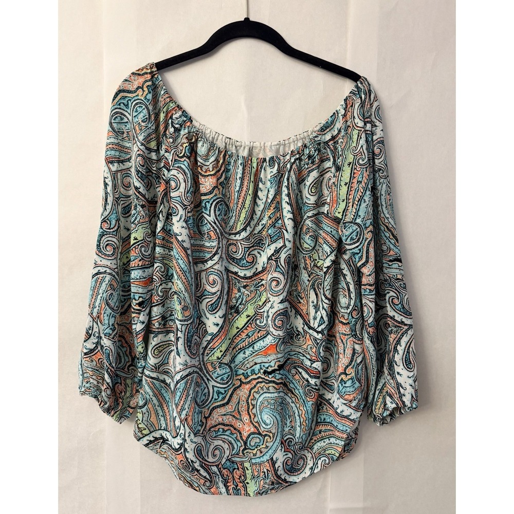 Premise Women's Paisley Off The Shoulders Medium Top Size M
